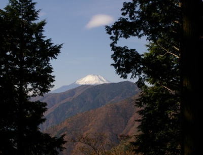 堀山の家の前の富士山